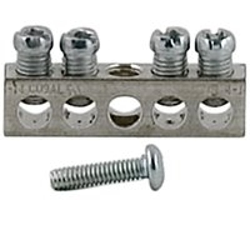 Square D PK4GTACP Ground Bar Kit, 0.31 in L, 4-Terminal, Aluminum