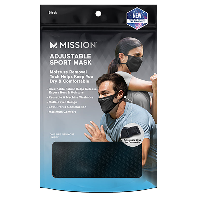 Mission Sport Mask Black 1 pc