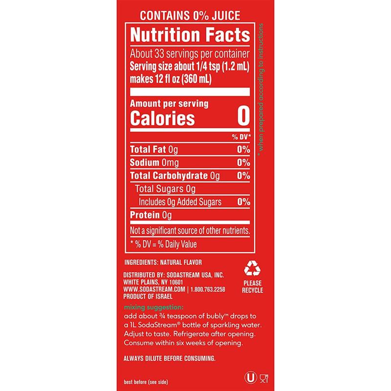 SodaStream Bubly drops Cherry Fruit Drops 1.36 oz 1 pk