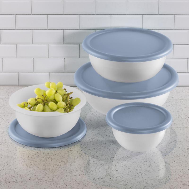 Sterilite White Bowl Set 4 pk