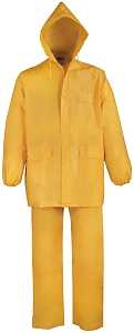 Diamondback 8127LBXX Rain Suit, 2XL, 31-1/2 in Inseam, PVC, Yellow, Drawstring, Zipper