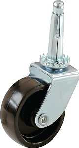 Shepherd Hardware 9557 Swivel Caster, Stem Mounting, 4.63 in W x 1.31 in D x 6.56 in H Dimensions, 1-1/4 in Dia Wheel