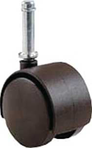 Shepherd Hardware 9674 Swivel Caster, Stem Mounting, 2 in Dia Wheel, 75 lb, Pack of 6