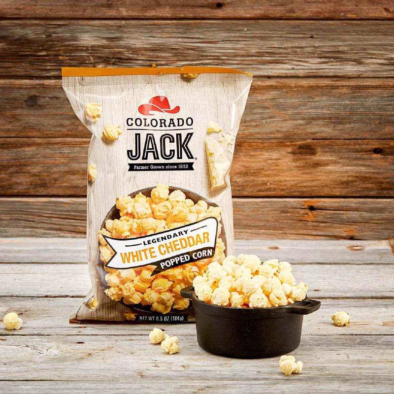Colorado Jack Legendary White Cheddar Gourmet Popcorn 6.5 oz Bagged, Pack of 12