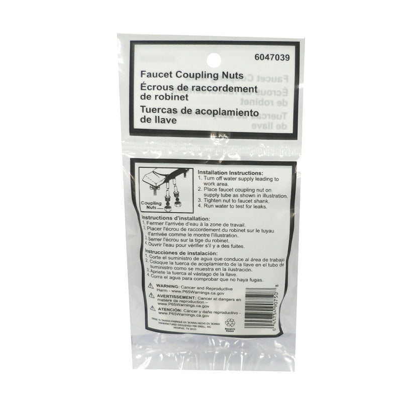 ProSource 24306 Faucet Coupling Nut, White