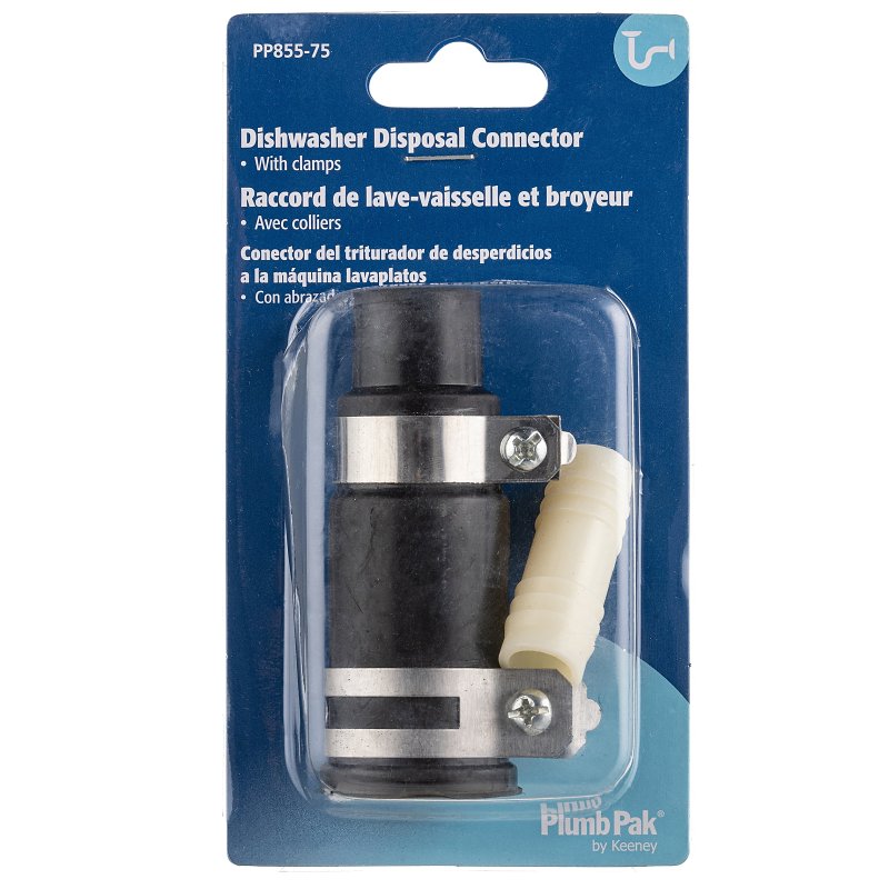 Plumb Pak PP855-75 Dishwasher Connector with Clamp, Rubber