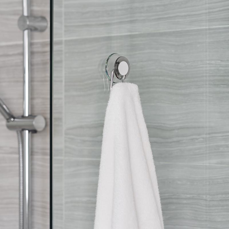 Better Living Impress 3 in. H X 2.25 in. W X 2 in. L Gray Double Suction Hook