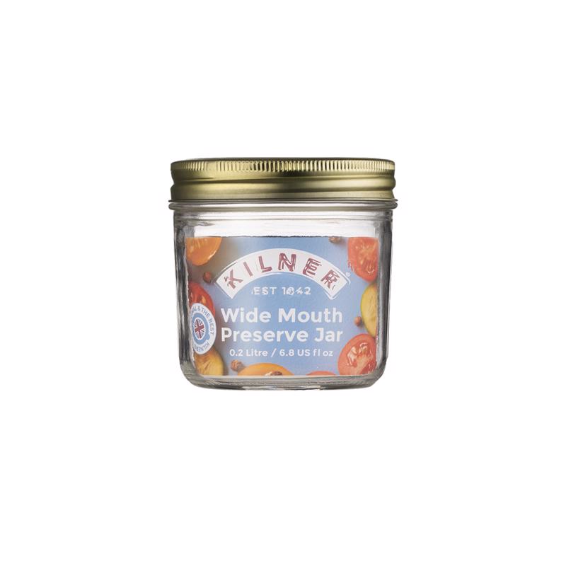 Kilner Wide Mouth Preserve Jar 6.8 oz 1 pk, Pack of 6