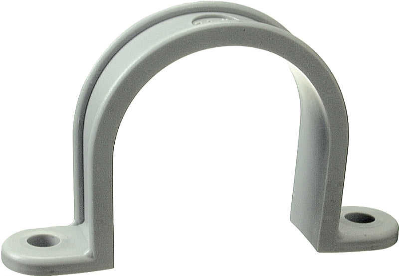 Halex 71215B 2-Hole Conduit Strap, 1-1/2 in, PVC, Gray, 25/BX