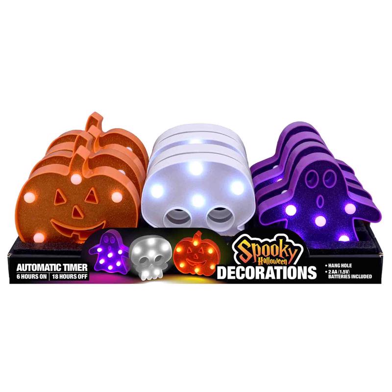Magic Seasons 4.5 in. LED Spooky Halloween Decor, Pack of 12