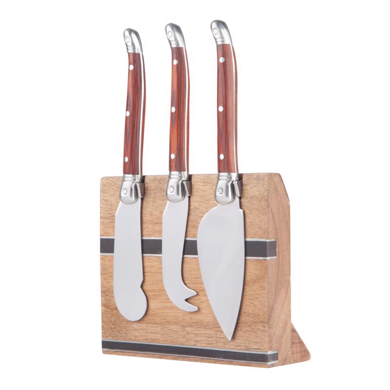 Final Touch 10 in. L X 7.3 in. W X 0.5 in. Wood Cheese Board with Slicer