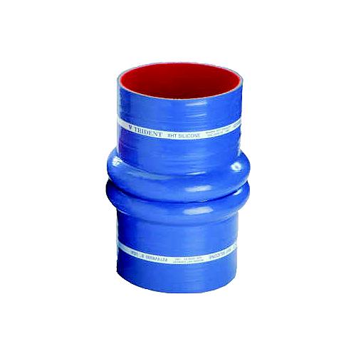 Blue Silicone ″VHT″ Double Hump Hose w/T-Bolt Clamps, 8″