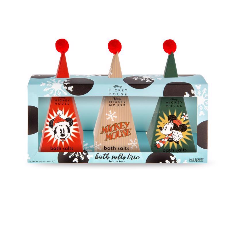 Mad Beauty Disney Mickey Mouse Frosted Berries, Toasted Marshmallow, Christmas Icing Scent Bath Salt, Pack of 6