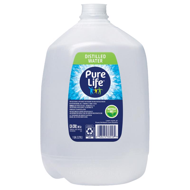 PureLife Distilled Bottled Water 1 gal 1 pk, Pack of 6