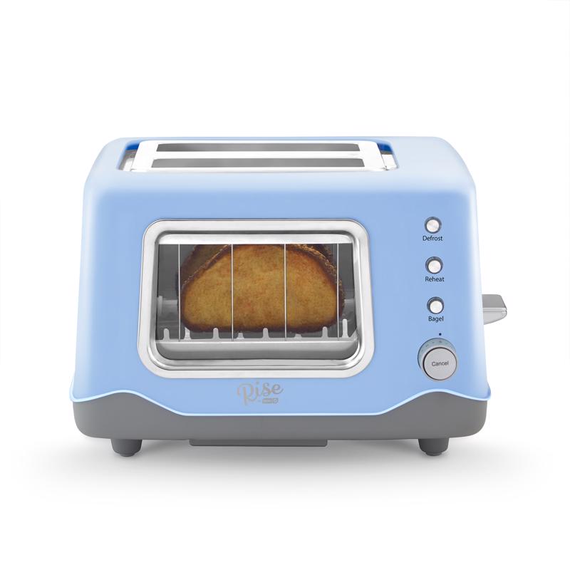 Rise by Dash Metal Blue 2 slot Toaster 7.9 in. H X 12.2 in. W X 9.5 in. D