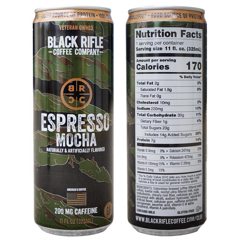 Black Rifle Coffee Company RTD Espresso Mocha Espresso Coffee 1 pk, Pack of 12