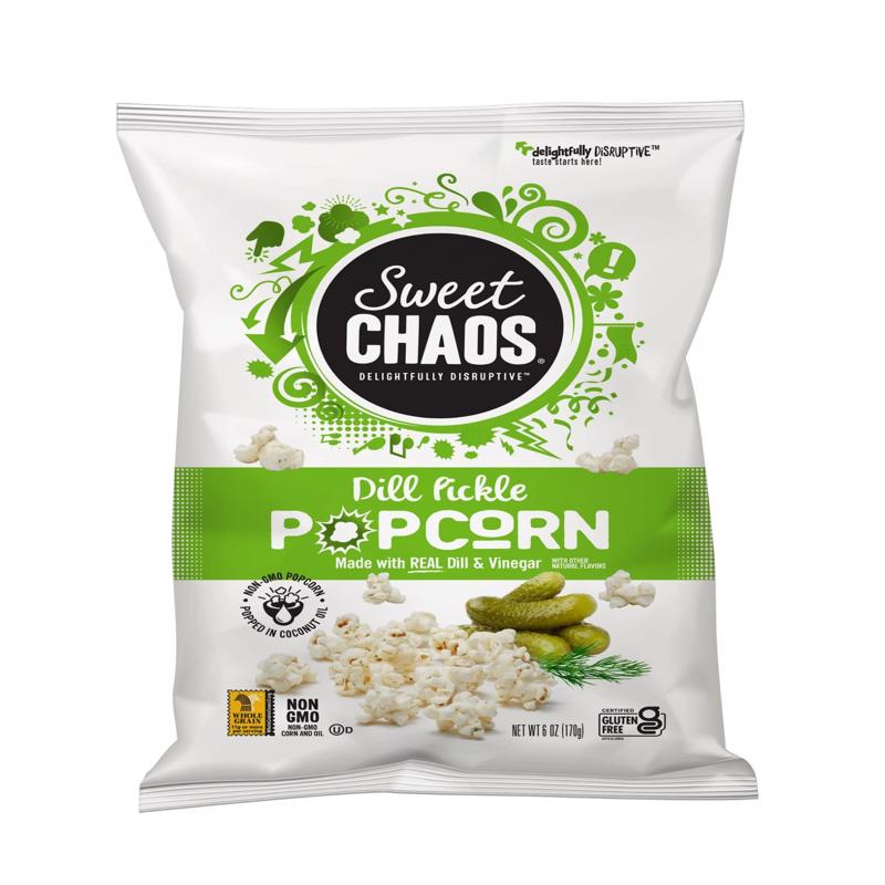 Sweet Chaos Dill Pickle Popcorn 6 oz Bagged, Pack of 12