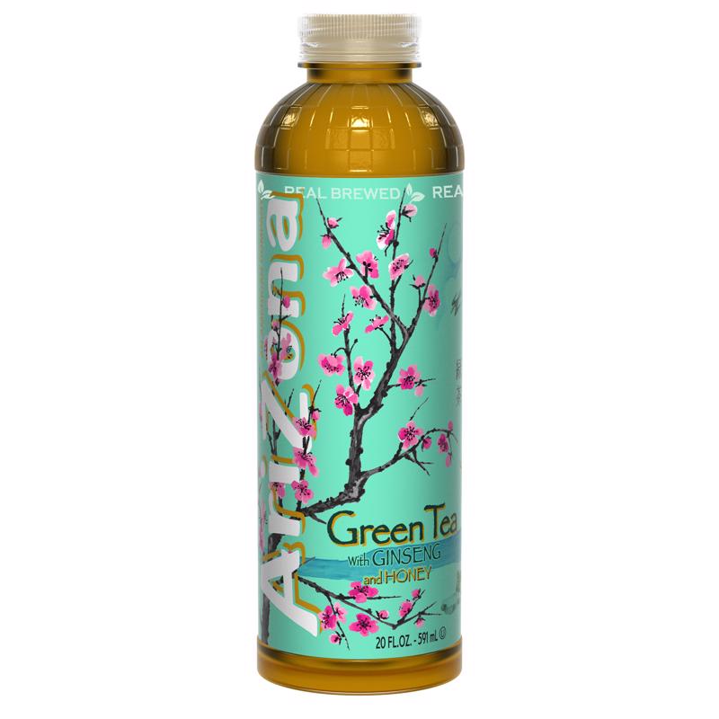AriZona Green Tea with Ginseng and Honey Beverage 20 oz 1 pk, Pack of 24
