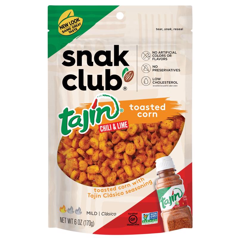 Snak Club Tajin Clasico Toasted Corn 6 oz Bagged, Pack of 6