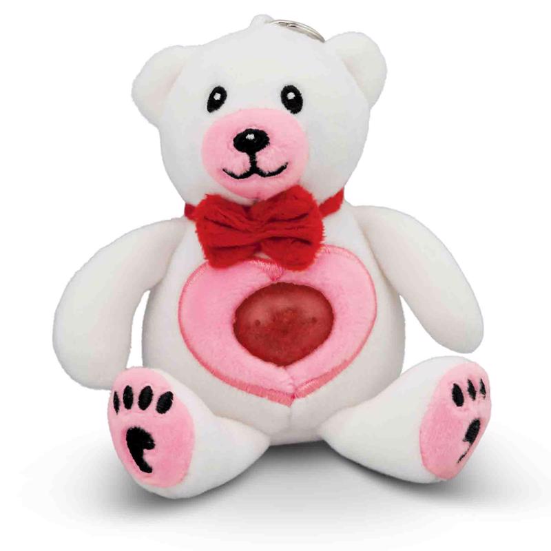 Shawshank LEDz Teddyroos Valentines Keychain Assorted 12 pc, Pack of 12