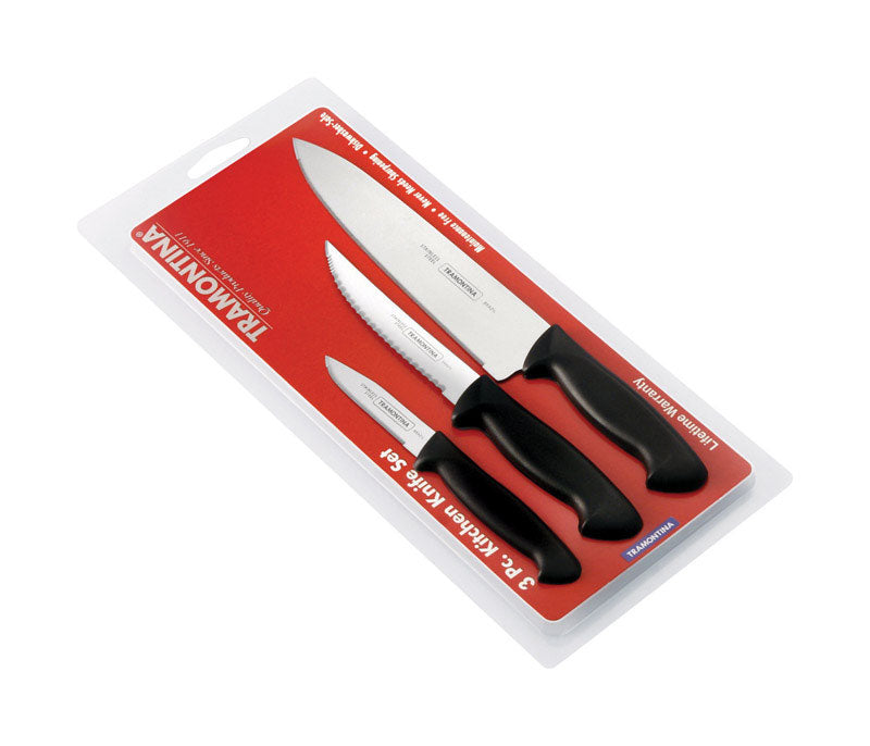 Tramontina Stainless Steel Knife Set 3 pc