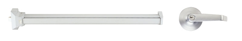 ProSource 8000-80LS-AS Panic Bar, 32-1/2 in W, Stainless Steel/Steel/Zinc Alloy, Powder-Coated, 1-3/4 in Thick Door