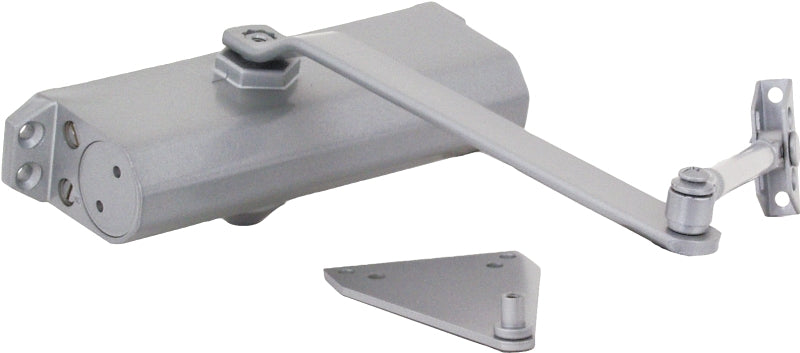 ProSource C501-AB-SA-AS Door Closer, Non-Handed Hand, Automatic, Aluminum, Silver, 240 lb, ADA Compliant