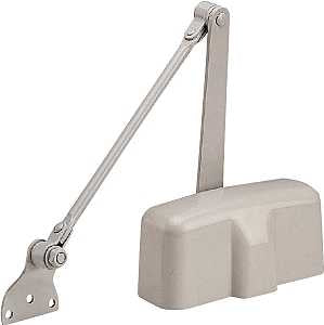 ProSource C101-BH-SA-IV Door Closer, Non-Handed Hand, Automatic, Aluminum, Ivory, 85 lb