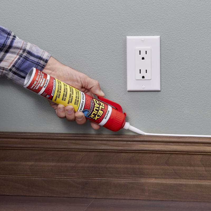 Flex Seal Family of Products Flex Caulk White Polymer Advanced Hybrid Polymer Caulk 9 oz, Pack of 4