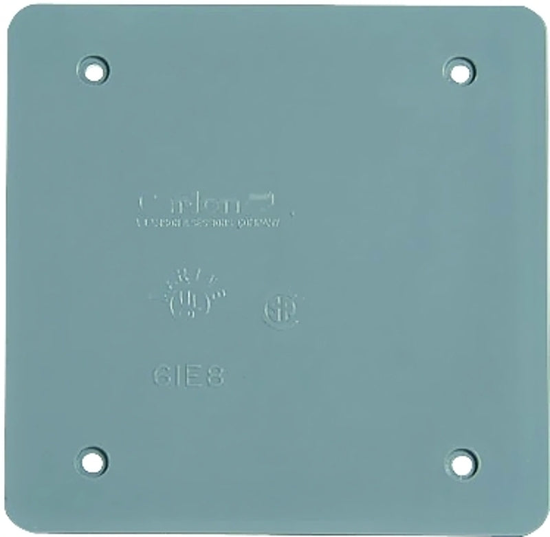 Carlon E9802CN-CAR Weatherproof Blank Cover, Rectangular, 2 -Gang, PVC, Gray