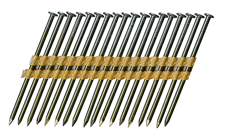 ProFIT 0616171 Framing Nail, Plastic Strip Collation, 3 in L, 11, Steel, Bright, Round Head, 4000/PK