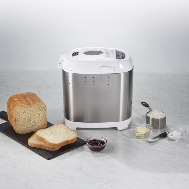 Hamilton Beach Chrome White Stainless Steel 2 lb Artisan Bread and Dough Maker