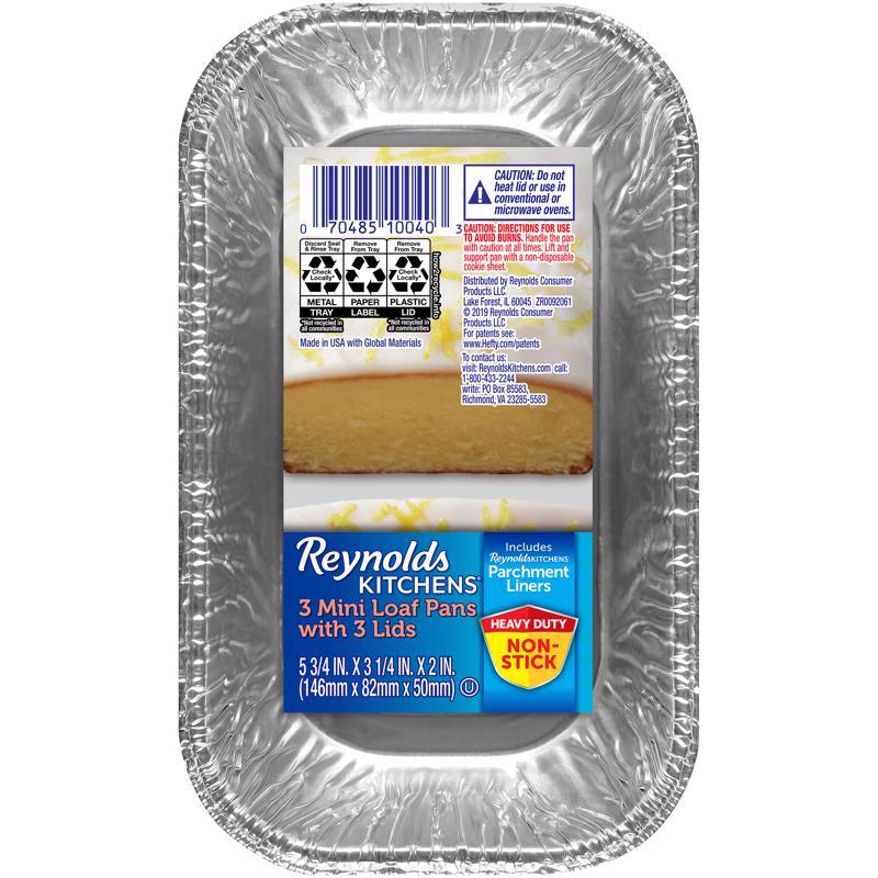 Reynolds Kitchens 3 in. W X 6 in. L Loaf Pan Blue 3 pc, Pack of 12