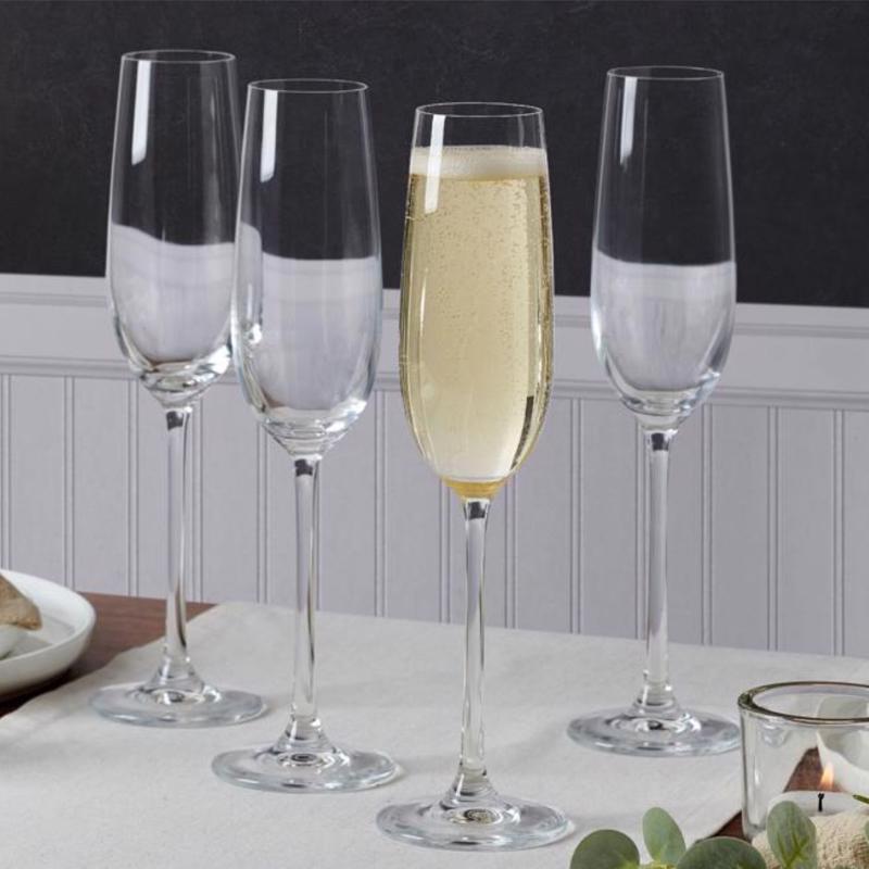 Lifetime Brands Mikasa 8.25 oz Clear Glass Lana Flute Glass