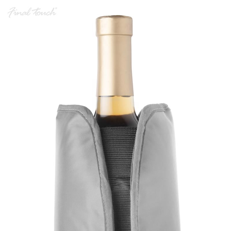 Final Touch 25 oz Gray Nylon Wine Chiller