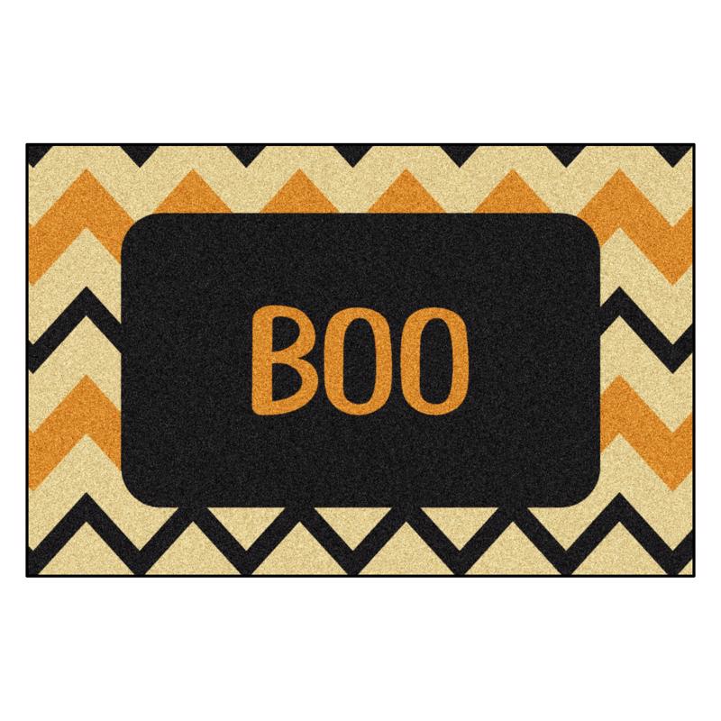Fanmats 30 in. W X 20 in. L Multi-Color Chevron Boo Nylon Door Mat, Pack of 6