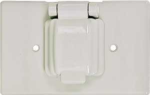 Eaton Wiring Devices S1961W-SP Cover, 4-9/16 in L, 2-7/8 in W, Thermoplastic, White