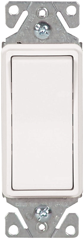 Eaton Wiring Devices 7500 Series 7511W-BOX Rocker Switch, 15 A, 120/277 V, SPST, Lead Wire Terminal, White, 1-Pole