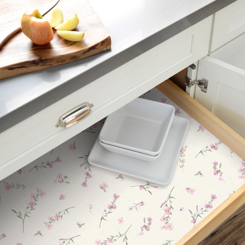 Con-Tact 9 ft. L X 18 in. W Sweet Pea Shelf Liner