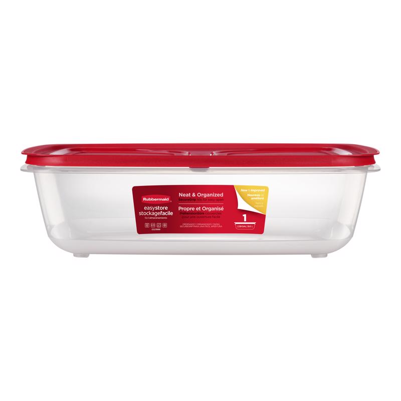 Rubbermaid Easy Store 41.5 cups Clear Food Container and Lid 1 pk, Pack of 2
