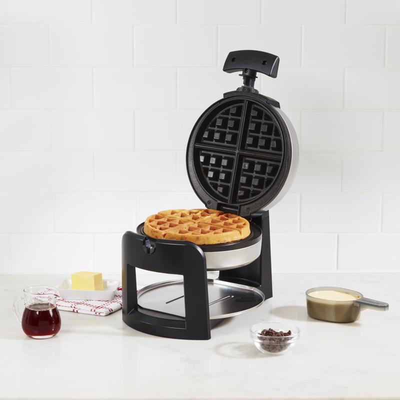 Cuisinart 1 waffle Brushed Silver Stainless Steel Rotary Waffle Maker