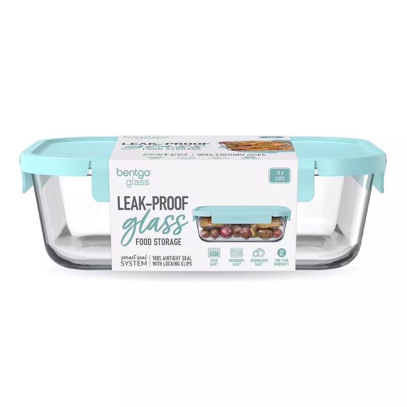 Bentgo 11.8 cups Aqua Food Storage Container 1 pk, Pack of 4