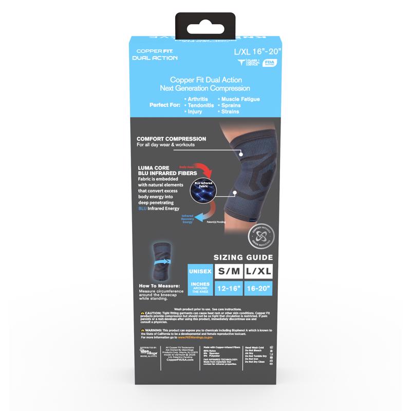 Copper Fit Dual Action Compression Knee Sleeve 1 pk