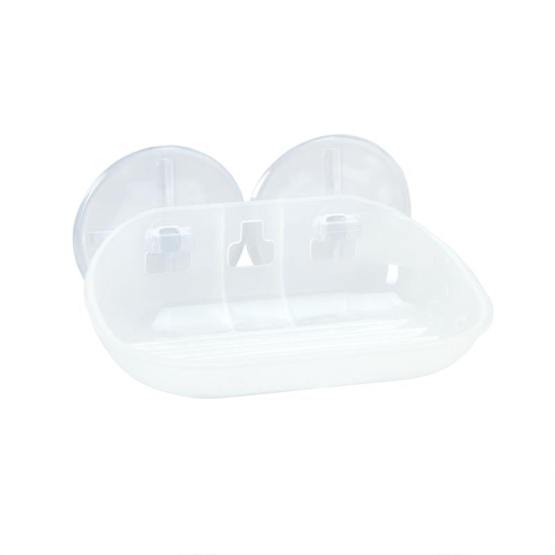 Zenna Home Frost Clear Plastic Soap Dish, Pack of 2