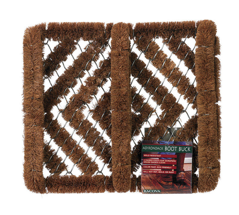 Bacova Guild 12 W X 14 L Brown Coir Boot/Shoe Scraper