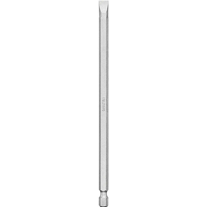 DEWALT DW2065 Power Bit, #8 Drive, Slotted Drive, 1/4 in Shank, Hex Shank, 6 in L, Steel