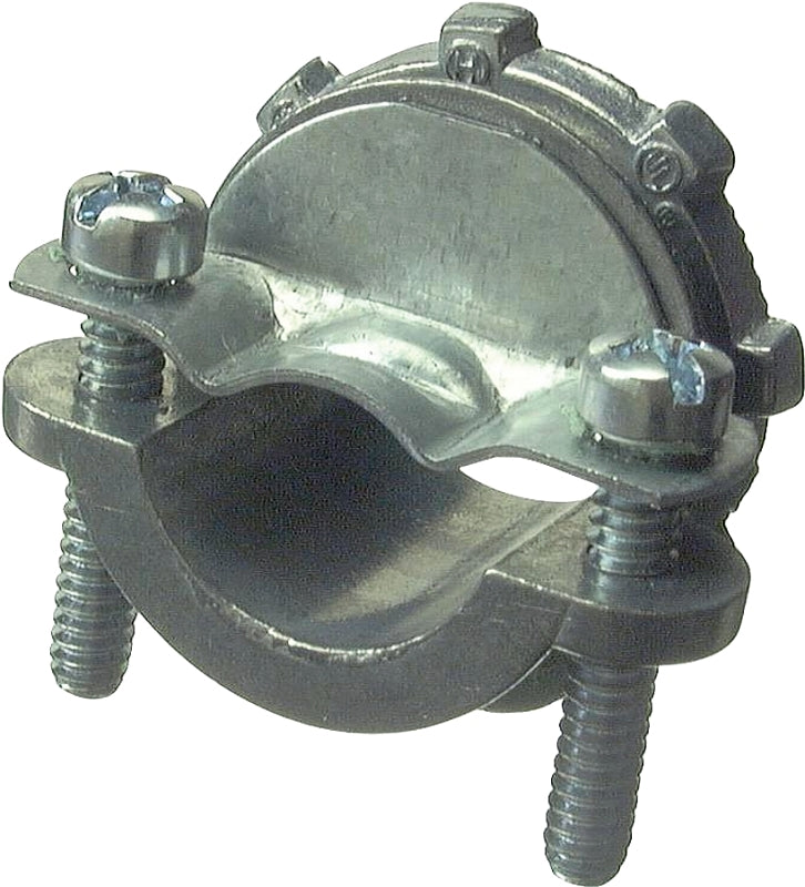 Halex 05107B Clamp Connector, 3/4 in, Zinc, Gray