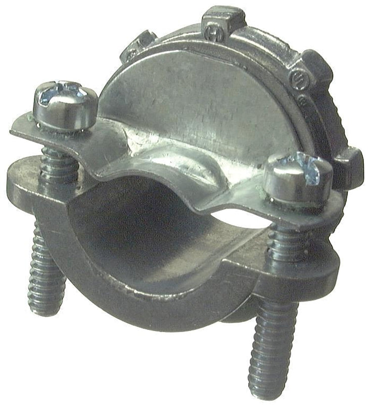 Halex 05112B Clamp Connector, 1-1/4 in, Zinc, Gray