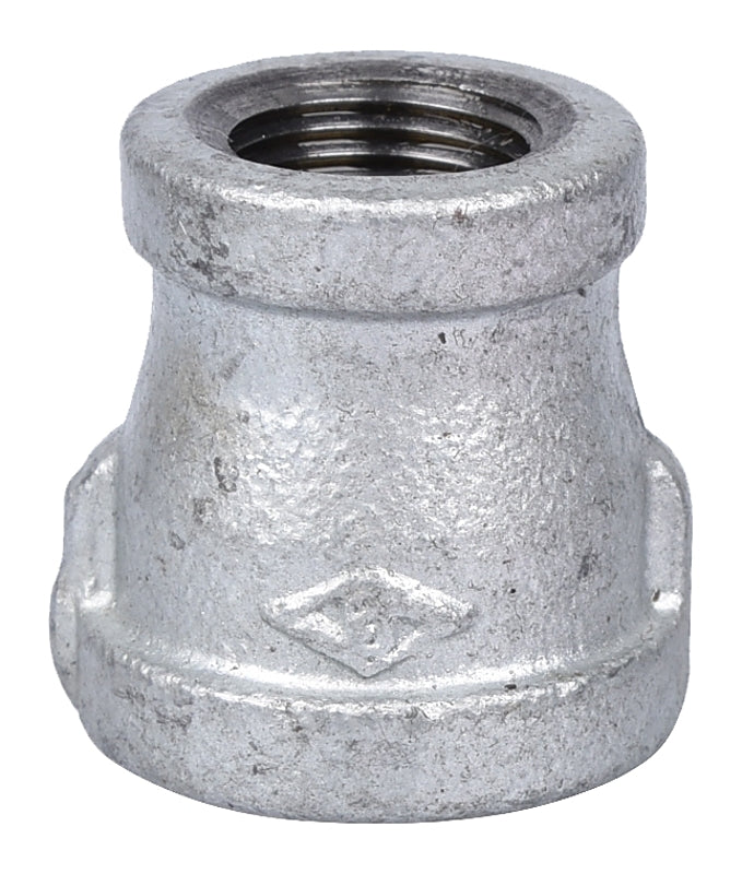 ProSource 24-1/2X3/8G Reducing Pipe Coupling, 1/2 x 3/8 in, Threaded, Steel, 40 Schedule, 300 psi Pressure