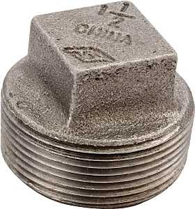 ProSource 31-1/4B Pipe Plug, 1/4 in, MPT, Square Head, Malleable Iron, SCH 40 Schedule